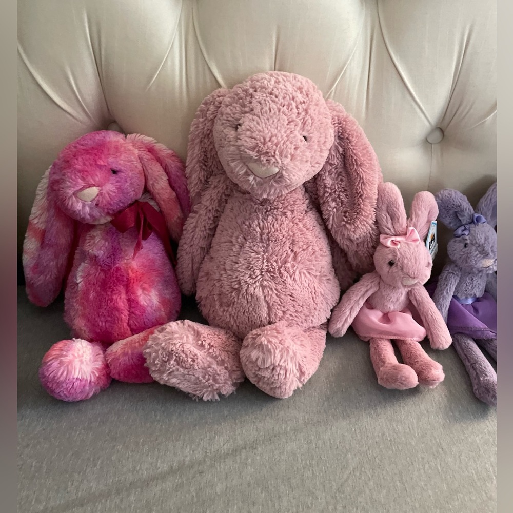 *RETIRED* Jellycat Large Bashful Tulip Bunny Pink Stuffed Toy Rabbit